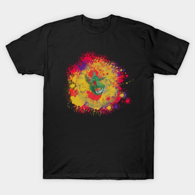 parrot bird colorsplash design T-Shirt by Jakavonis